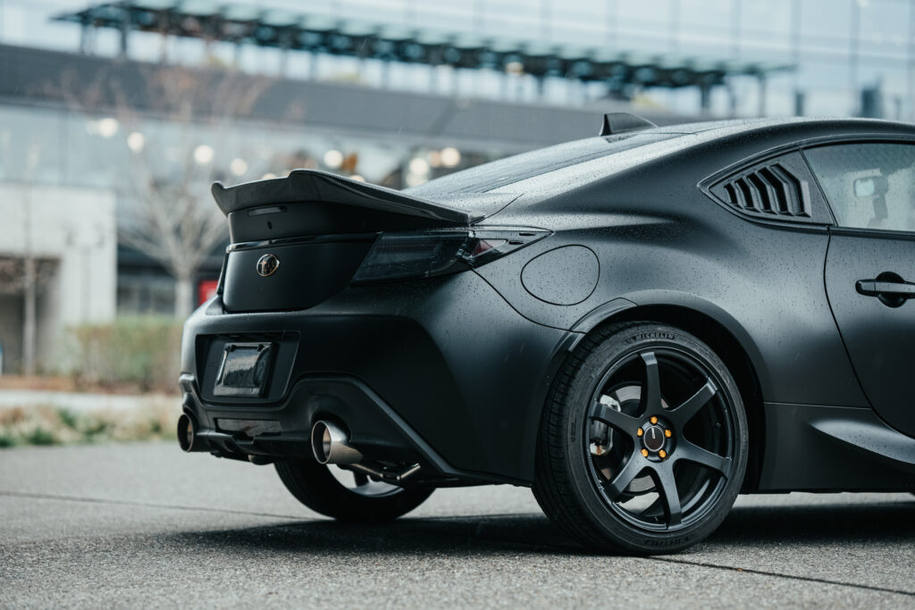 Toyota FR-S wrapped in STEK matte black paint protection film at Alpine PPF matte ppf Denver