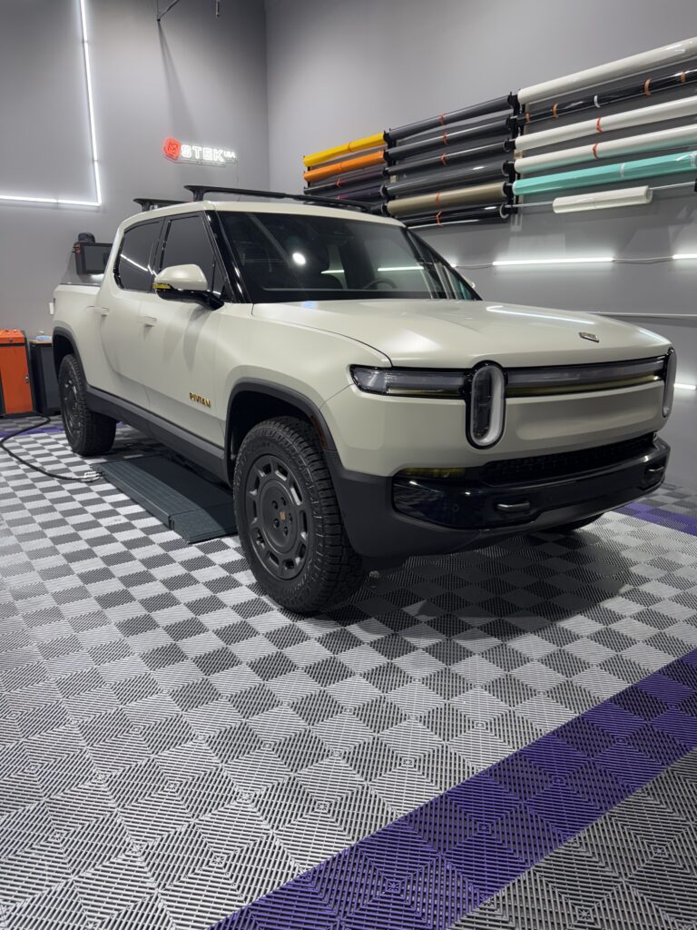 Rivian R1T protected with Stek dyno matte ppf denver colorado